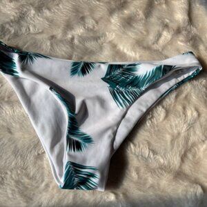 2/$25 Zaful Palm Leaf Green & White Swimsuit Bikini Bottom Ladies Size 4